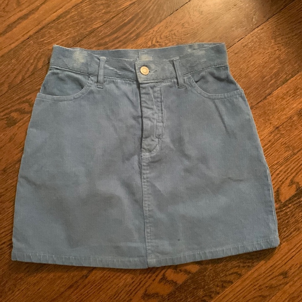 JOHN GALT/BRANDY MELVILLE BLUE CORDUROY SKIRT